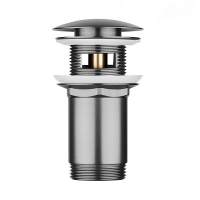 Oltens Halsa korek do umywalki klik klak okrągły z przelewem grafit 05101400