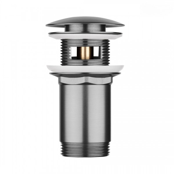 Oltens Halsa korek do umywalki klik klak okrągły z przelewem grafit 05101400