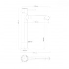 Oltens Molle Slim bateria umywalkowa stojąca wysoka złoty połysk 32403800