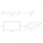 Oltens Grotta półka wnękowa 30x60x10 cm stal nierdzewna 97001100