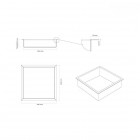 Oltens Grotta półka wnękowa 30x30x10 cm stal nierdzewna 97000100