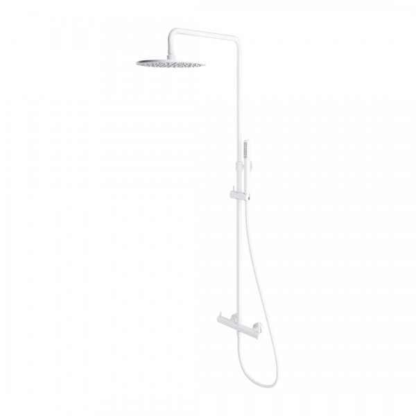 Omnires Y zestaw natryskowy z deszczownicą 25 cm biały mat Y1244MWM