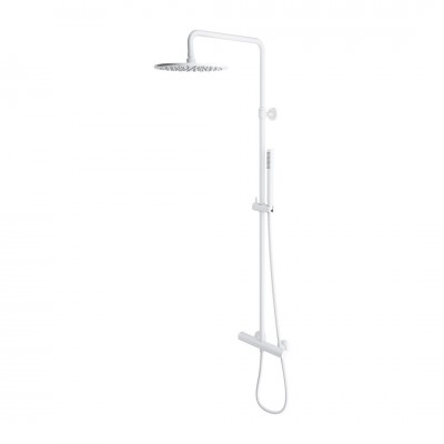 Omnires Y zestaw natryskowy termostatyczny deszczownica 25 cm biały mat Y1244SUWM