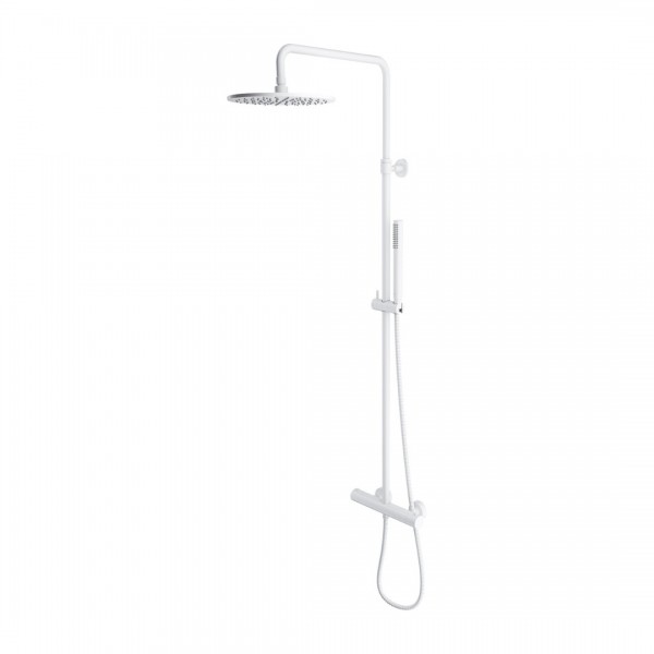 Omnires Y zestaw natryskowy termostatyczny deszczownica 25 cm biały mat Y1244SUWM