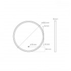 Oltens Nordlis lustro 60 cm okrągłe z oświetleniem LED złoty połysk 64100800