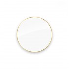 Oltens Nordlis lustro 80 cm okrągłe z oświetleniem LED złoty połysk 64101800