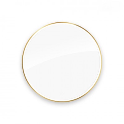 Oltens Nordlis lustro 100 cm okrągłe z oświetleniem LED złoty połysk 64102800 Oltens Nordlis lustro 100 cm okrągłe z oświetleniem LED złoty połysk 64102800