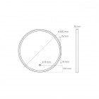 Oltens Nordlis lustro 60 cm okrągłe z oświetleniem LED czarny mat 641003300