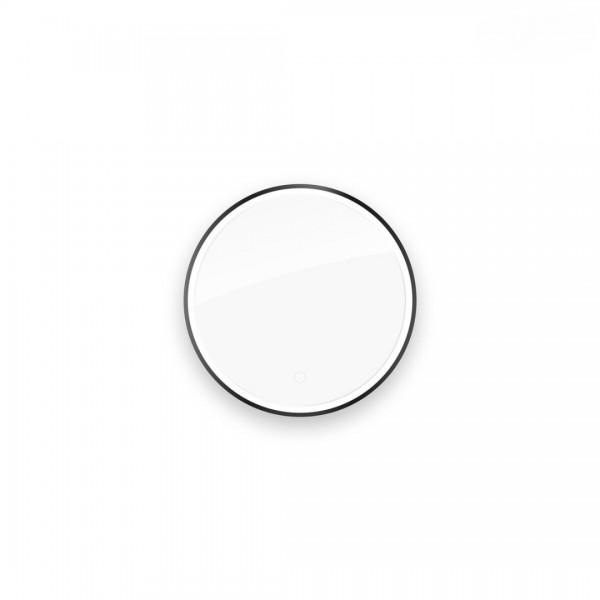 Oltens Nordlis lustro 60 cm okrągłe z oświetleniem LED czarny mat 641003300