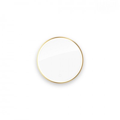 Oltens Nordlis lustro 60 cm okrągłe z oświetleniem LED złoty połysk 64108800