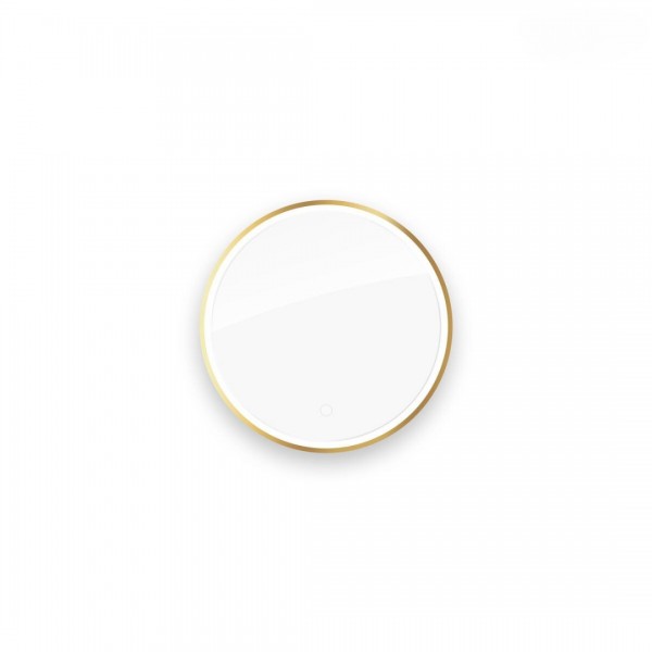 Oltens Nordlis lustro 60 cm okrągłe z oświetleniem LED złoty połysk 64108800