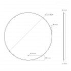 Oltens Nordlis lustro 100 cm okrągłe z oświetleniem LED złoty połysk 641110800