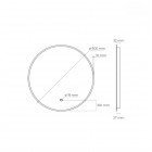 Oltens Nordlis lustro 60 cm okrągłe z oświetleniem LED czarny mat 64108300