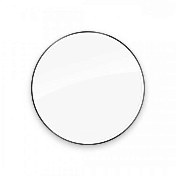 Oltens Nordlis lustro 100 cm okrągłe z oświetleniem LED czarny mat 64110300