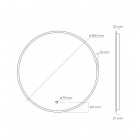 Oltens Nordlis lustro 80 cm okrągłe z oświetleniem LED 64101000