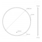 Oltens Nordlis lustro 100 cm okrągłe z oświetleniem LED 64102000