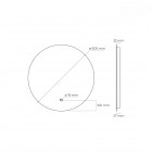 Oltens Nordlis lustro 60 cm okrągłe z oświetleniem LED 64108000