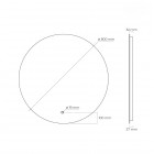 Oltens Nordlis lustro 80 cm okrągłe z oświetleniem LED 64109000