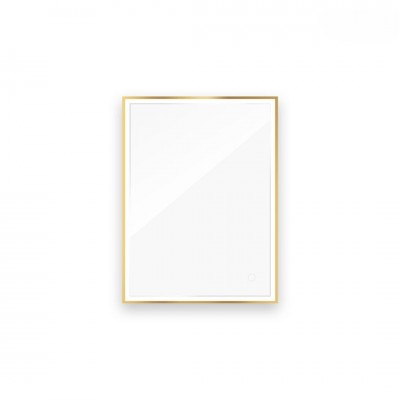 Oltens Nordlis lustro 60x80 cm prostokątne z oświetleniem LED złoty połysk 64105800 Oltens Nordlis lustro 60x80 cm prostokątne z oświetleniem LED złoty połysk 64105800