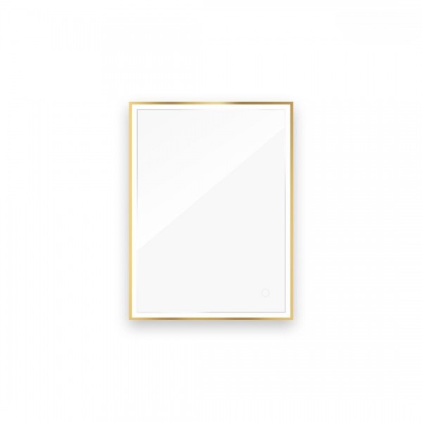 Oltens Nordlis lustro 60x80 cm prostokątne z oświetleniem LED złoty połysk 64105800