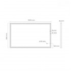 Oltens Nordlis lustro 60x100 cm prostokątne z oświetleniem LED złoty połysk 64106800