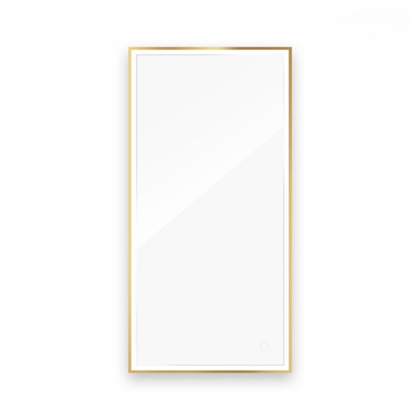 Oltens Nordlis lustro 60x120 cm prostokątne z oświetleniem LED złoty połysk 64107800