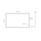 Oltens Nordlis lustro 60x100 cm prostokątne z oświetleniem LED czarny mat 64106300