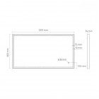 Oltens Nordlis lustro 60x120 cm prostokątne z oświetleniem LED czarny mat 64107300