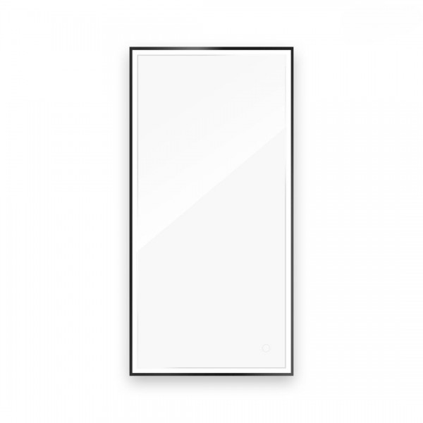 Oltens Nordlis lustro 60x120 cm prostokątne z oświetleniem LED czarny mat 64107300