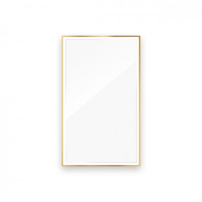 Oltens Nordlis lustro 60x100 cm prostokątne z oświetleniem LED złoty połysk 64111800 Oltens Nordlis lustro 60x100 cm prostokątne z oświetleniem LED złoty połysk 64111800