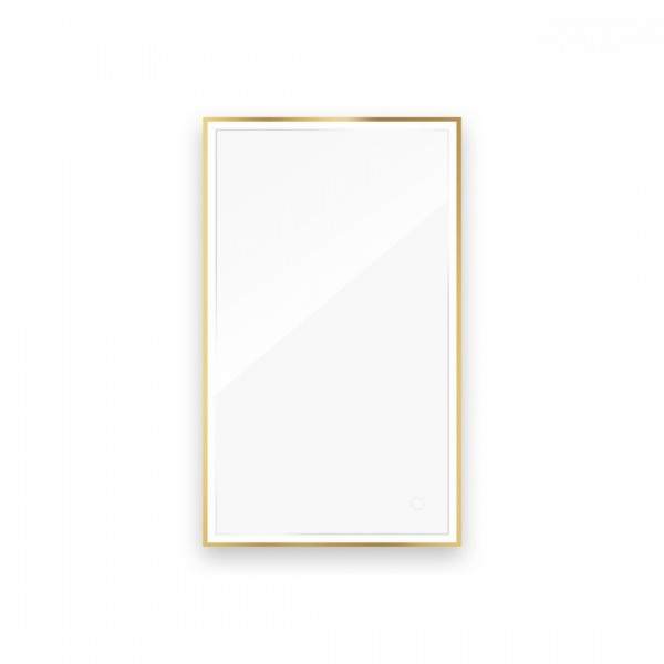 Oltens Nordlis lustro 60x100 cm prostokątne z oświetleniem LED złoty połysk 64111800