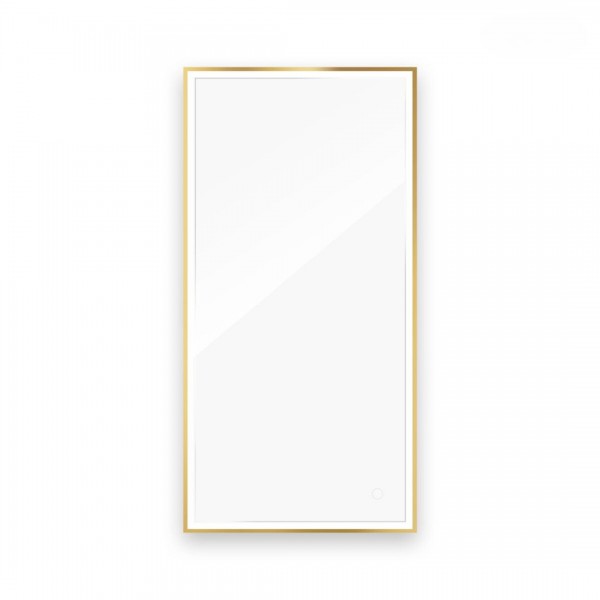 Oltens Nordlis lustro 60x120 cm prostokątne z oświetleniem LED złoty połysk 64112800