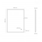 Oltens Nordlis lustro 60x80 cm prostokątne z oświetleniem LED złoty połysk 64115800