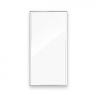 Oltens Nordlis lustro 60x120 cm prostokątne z oświetleniem LED czarny mat 64112300