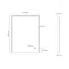 Oltens Nordlis lustro 60x80 cm prostokątne z oświetleniem LED 64105000