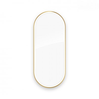 Oltens Nordlis lustro 50x120 cm owalne z oświetleniem LED złoty połysk 64104800 Oltens Nordlis lustro 50x120 cm owalne z oświetleniem LED złoty połysk 64104800