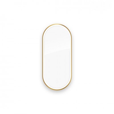 Oltens Nordlis lustro 40x90 cm owalne z oświetleniem LED złoty połysk 64113800 Oltens Nordlis lustro 40x90 cm owalne z oświetleniem LED złoty połysk 64113800