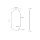 Oltens Nordlis lustro 40x90 cm owalne z oświetleniem LED złoty połysk 64113800