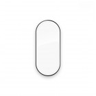 Oltens Nordlis lustro 40x90 cm owalne z oświetleniem LED czarny mat 64113300