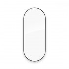 Oltens Nordlis lustro 50x120 cm owalne z oświetleniem LED czarny mat 64114300