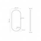 Oltens Nordlis lustro 40x90 cm owalne z oświetleniem LED 64103000