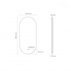 Oltens Nordlis lustro 40x90 cm owalne z oświetleniem LED 64113000