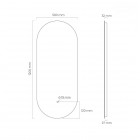 Oltens Nordlis lustro 50x120 cm owalne z oświetleniem LED 64114000