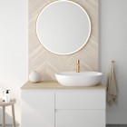 Oltens Molle Slim bateria umywalkowa stojąca złoto szczotkowane 32203810