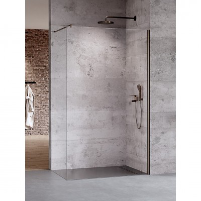 New Trendy Nesta ścianka wolnostojąca Walk-in 70 cm Gunmetal Brushed K-1754