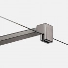 New Trendy Nesta ścianka wolnostojąca Walk-in 70 cm Gunmetal Brushed K-1754