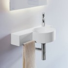 Laufen Val umywalka ścienna 55x31,5 cm półokrągła prawa biały mat H8152847571061