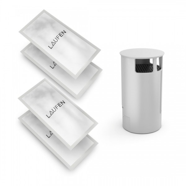 Laufen Riva filtr węglowy biały + środek do odkamieniania do toalety myjącej H8916970000001