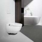 Laufen Riva miska WC wisząca myjąca z deską wolnoopadającą biała z powłoką LCCH8206914000001