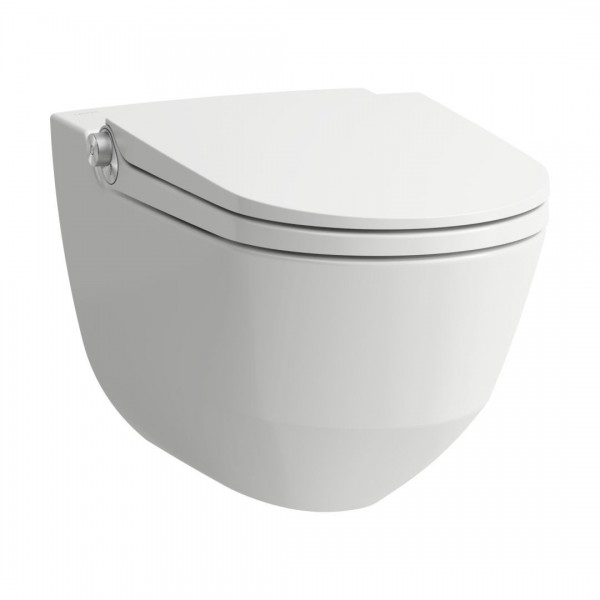 Laufen Riva miska WC wisząca myjąca z deską wolnoopadającą biała z powłoką LCCH8206914000001